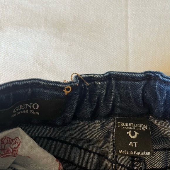 True Religion 4T Geno Relaxed slim Toddler Baby boy jeans Adjustable waist - Picture 8 of 8